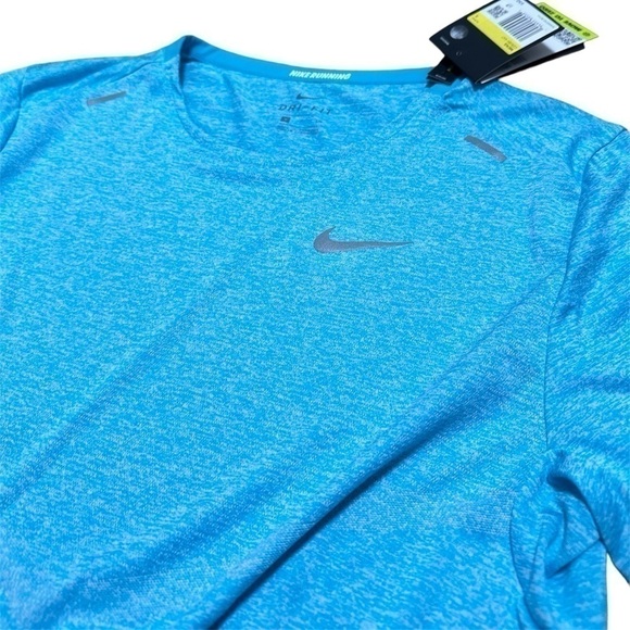 NWT Nike Rise 365 Men's Dri-FIT Short-Sleeve Running Top / Blue / Size Small - Picture 5 of 14